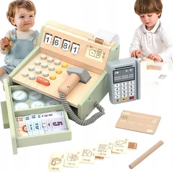 Hra na obchod INTERAKTIVNÍ POKLADNÍ KASA PRO DĚTI S SKENEREM A PLATEBNÍM TERMINÁLEM