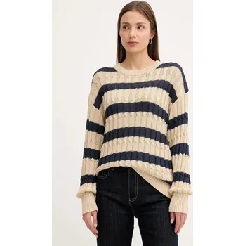 Pánské oblečení Lněný svetr Tommy Hilfiger WW0WW44481 béžová 80X, vel. L