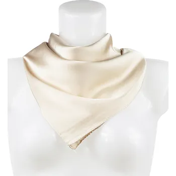 Šátek Dámský hedvábný čtvercový šátek YF350-13 letuška, béžové barvy 7200622-8