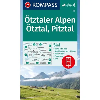 KOMPASS Wanderkarte 43 Ötztaler Alpen, Ötztal, Pitztal 1:50.000 (DE)