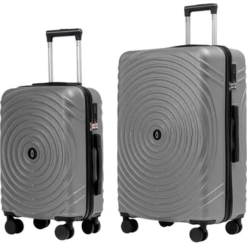 Velký a příruční cestovní kufr s TSA zámkem ROWEX Hypnotizer 2v1 Barva: Fialová