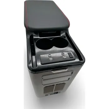 Příslušenství ke karavanu Multifunkční středová konzole pro VW T5 / T6 / T6.1 a chladničkou a držáky na nápoje, USB, 12V