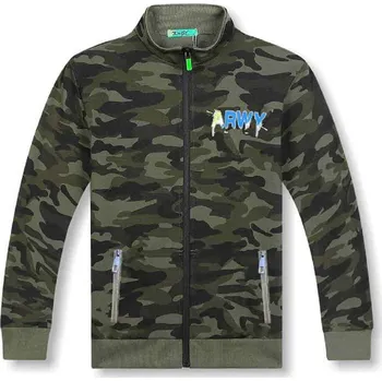 Chlapecká mikina MASKÁČOVÁ MIKINA KUGO ARMY, velikost 134 - 164 Barva: Maskáč se zeleným nápisem, Velikost: 152