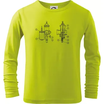 Dětská móda Karburátor Jikov 2926 - Triko dětské Long Sleeve - 134 cm/8 let ( Limetková )