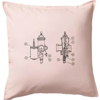 Polštář Karburátor Jikov 2926 - Polštář 50x50 - 50x50 - Včetně výplně ( Světle růžová )