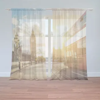 Záclona Sablio Záclony Londýn Big Ben : 2ks 150x250cm