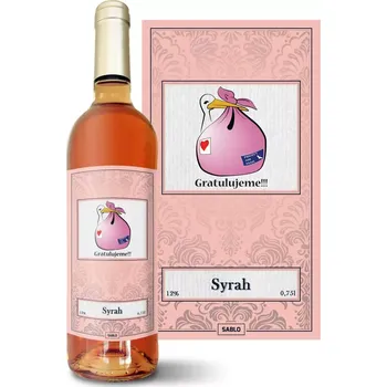 Víno Sablio Růžové víno Gratulujeme!!!: 0,75 l