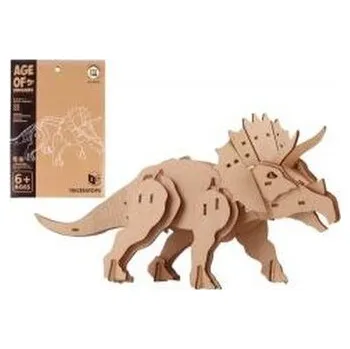 Dřevěná hračka Puzzle drewniane 3D Dinozaur Triceratops