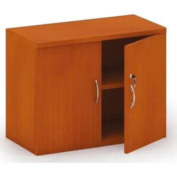 Kancelářská sestava Nástavba 2-dveřová MIRELLI, 800 x 400 x 600 mm, třešeň