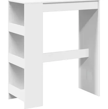 Barový stolek s policemi, bílý, 90x40x103,5 cm