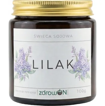 Svíčka Świeca sojowa zapachowa LILAK ręcznie robiona 100