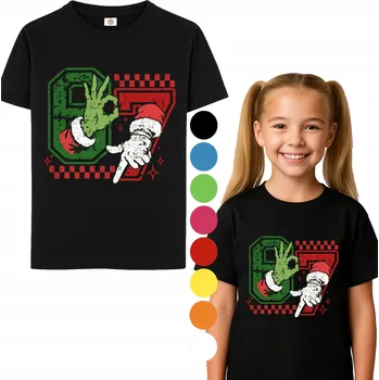Chlapecké tričko Dětské tričko Grinch Six Seven 67 T-Shirt L 152cm + TETOVÁNÍ