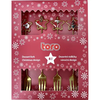 Příbor Vánoční dezertní vidlička TORO 4ks