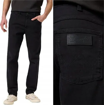 Pánské džíny Džíny Wrangler Greensboro 112362309 Black Rinse W 32 / L 32