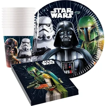 Sada Star Wars Hvězdné Války Talířky 20 cm Hrníčky 200 ml Ubrousky