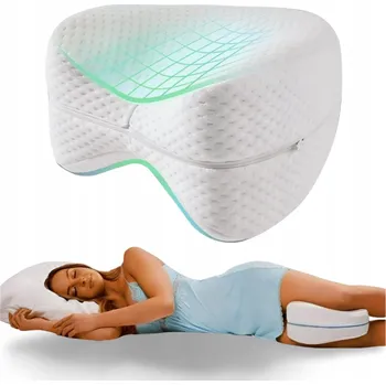 Polštář ORTOPEDICKÝ POLŠTÁŘ MEZI NOHY KOLENA PRO SPANÍ KLÍN PAMĚŤOVÁ PĚNA PROTI BOLESTI