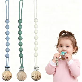 3x PŘÍVĚSEK ŘETÍZEK KLIP NA DUDLÍK DÁREK PRO DÍTĚ