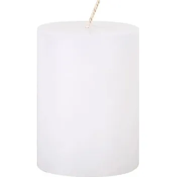 Svíčka Tradiční parafínová svíčka Rustikální svíčka 10 cm bílá TORO