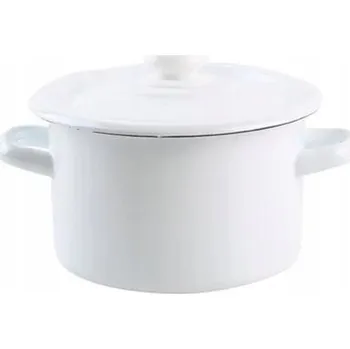 Hrnec Smaltovaný hrnec s poklicí 2l bílý