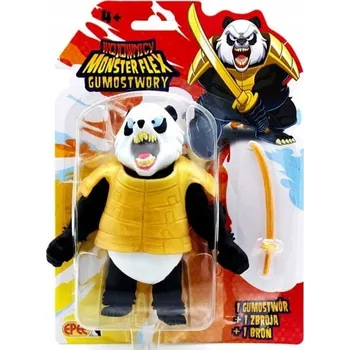 Figurka Gumové příšerky série BOJOVNÍCI - Samuraj-Panda se zlatou katanou