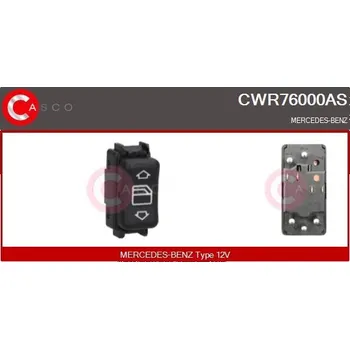 Spínač, zvedací zařízení oken CASCO CWR76000AS