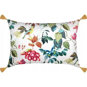 Polštář Polštář EMMY 40x60 cm bílý, rostlinný vzor