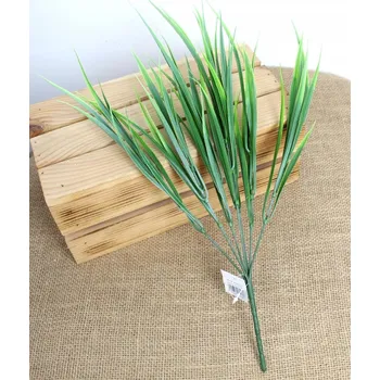 umělá květina Větvička 2 ks TRÁVA výška 40 cm 7 stonků ZELENÁ MD-039A