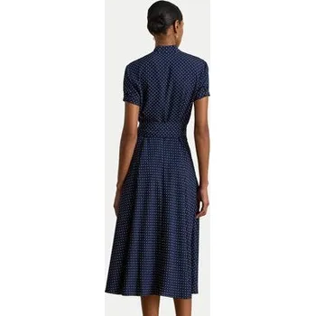 Dámská móda LAUREN RALPH LAUREN Košilové šaty 200P11525001 Tmavomodrá Regular Fit 14
