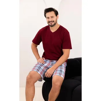 Pánské pyžamo Pyžamo Regina 505 cr/r M-XL W26 pánské kaštanové XL