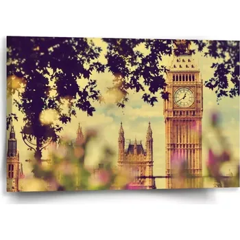 Obraz Sablio Obraz Londýn Big Ben Flowers - 60x40 cm