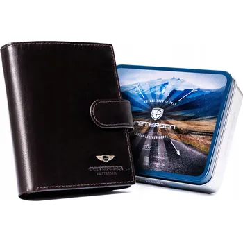 Peněženka Peterson pánská peněženka z přírodní kůže hnědá - muž