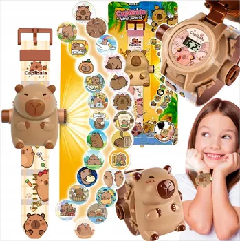 Hodinky HODINKY KAPYBARA S 3D PROJEKTOREM ZOBRAZUJÍ OBRÁZKY PROJEKTOR FIGURKA BOBRA