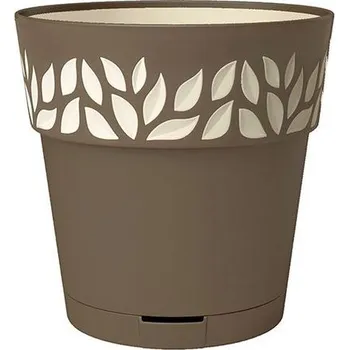 květ. d25xh25cm mocca/vanila CLOE+miska