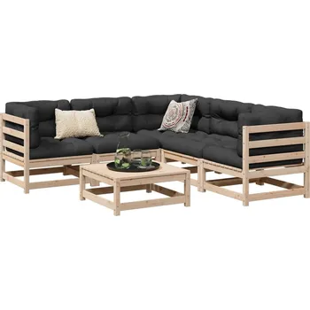 Zahradní sestava zahrada-XL 6dílná zahradní sedací souprava masivní borovice 3299441