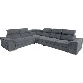 Sedací souprava Rohová sedačka s rozkladem Segoria Lux L/P - tmavě šedá