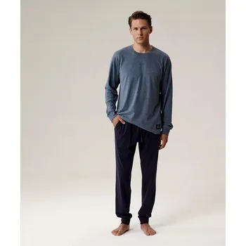Pánské pyžamo Pánské pyžamo teplákové ATLANTIC 100% BAVLNA Set - XL
