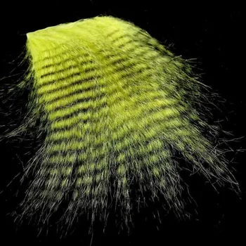 Hends Grizzly Feathered Furabou Olive Yellow Black Striped