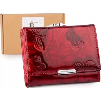 Jennifer Jones peněženka z pravé kůže červená - dámská