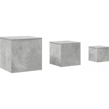 Konferenční stolek Stolek VidaXL obdélníkový 45 x 45 x 45 cm, odstíny šedé