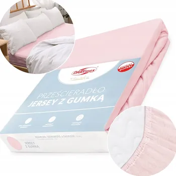 Prostěradlo Prostěradlo s gumou 140x200 jersey 100% BAVLNA pudrově růžová