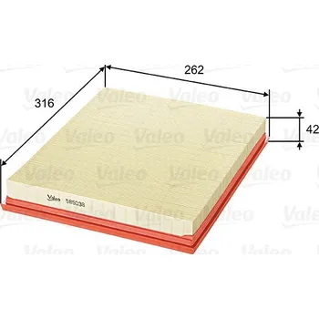 Filtr do auta Vzduchový filtr VALEO 585038