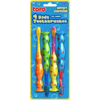 Zubní kartáček Kartáček na zuby, dětský, 4 ks