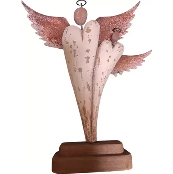 Moderní dřevěná soška anděla (Soška anděla strážného)