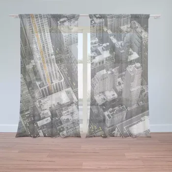 Záclona Sablio Záclony Pohled z mrakodrapu: 2ks 150x250cm