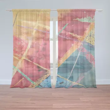 Záclona Sablio Záclony Barevné čáry: 2ks 150x250cm