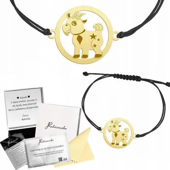 Náramek Pozlacený náramek CUTIE KOZA s věnováním