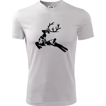 Pánské oblečení Laň z listů - Pánské triko Fantasy sportovní (dresovina) - 2XL ( Bílá )