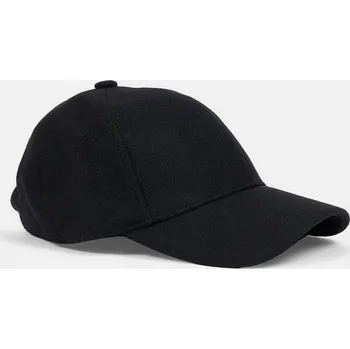 Kšiltovka KŠILTOVKA WOOLRICH SOLID WOOL BASEBALL CAP BLACK