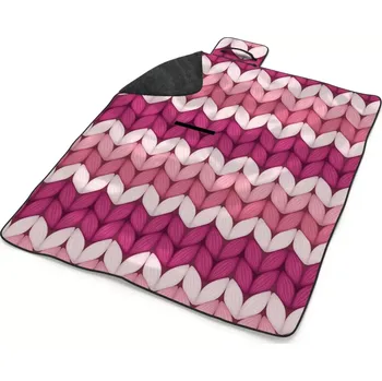 deka Sablio Plážová deka Střídajíci růžové pletení: 200x140 cm