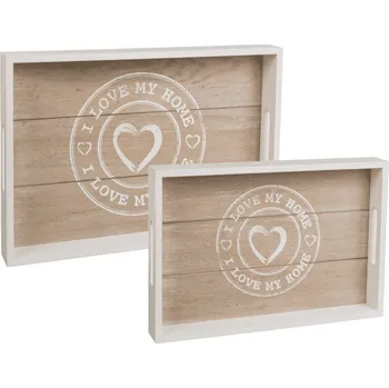 Kuchyňské prkénko Servírovací tác, I love my home, set 2 ks